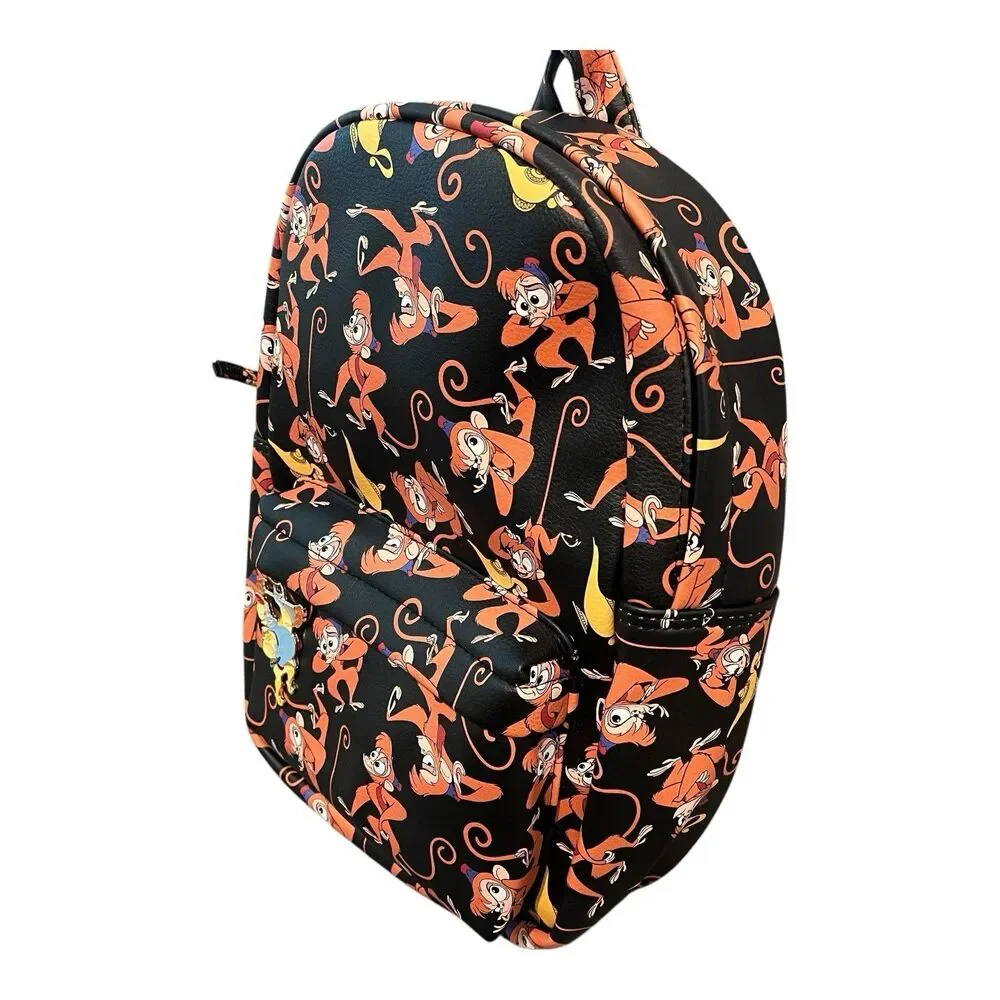 Disney Aladdin Abu‎ Monkey Mini Backpack Black Print Genie Magic Lamp